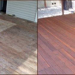 before and after deck pressure washing and stain removal thumbnail